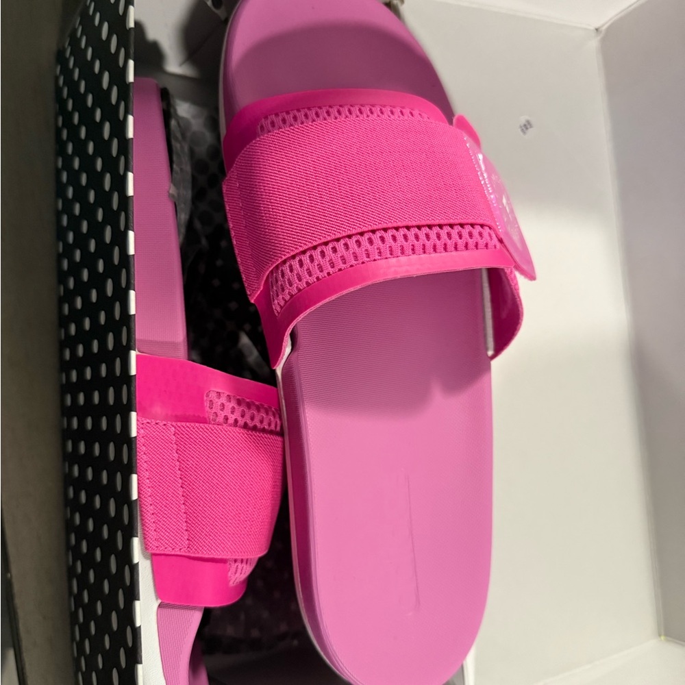 Adidas Bright Pink Slides